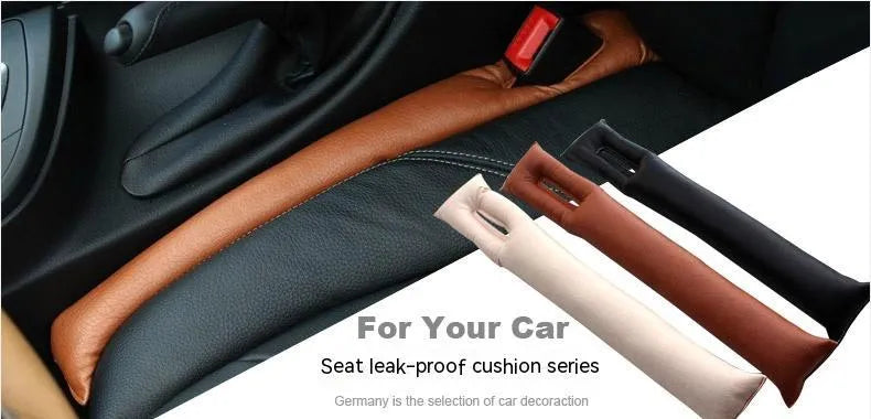 PU leather car seat gap filler strip in black, beige, brown and grey colours