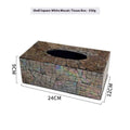Black shell storage box with removable organisation in rectangular and square options