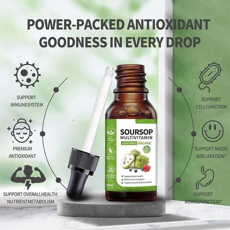 60ml bottle of prickly fruit and lychee flavoured edible care drops with applicator