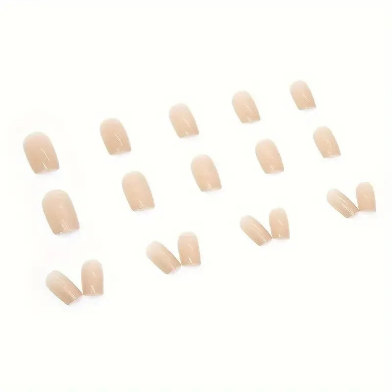 Plastic false nail art set in solid colour MY119, cute style for ladies.