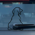 Cartoon dog design car sticker for rear wiper decoration in black and white colours.