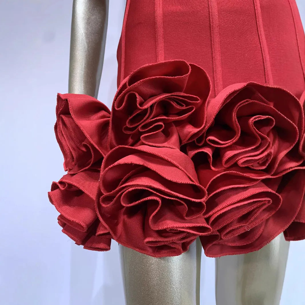 Women's urban style dress in solid colour with mid waist design