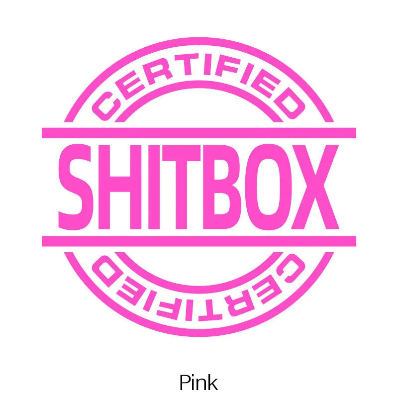 13 by 12 centimetre creative vinyl car sticker decal shown in multiple colour options