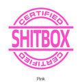 13 by 12 centimetre creative vinyl car sticker decal shown in multiple colour options
