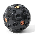 Coloured rubber dog ball with textured surface for aggressive chewers and teeth cleaning
