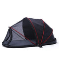 Folding cloth tent for cats with half mesh ventilation windows for travel and camping