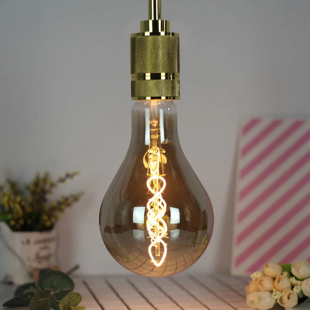 Double helix golden LED soft light strip measuring 110mm by 200mm.