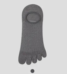 Modal cotton five-finger boat socks in black, dark grey, light grey, khaki and white colours