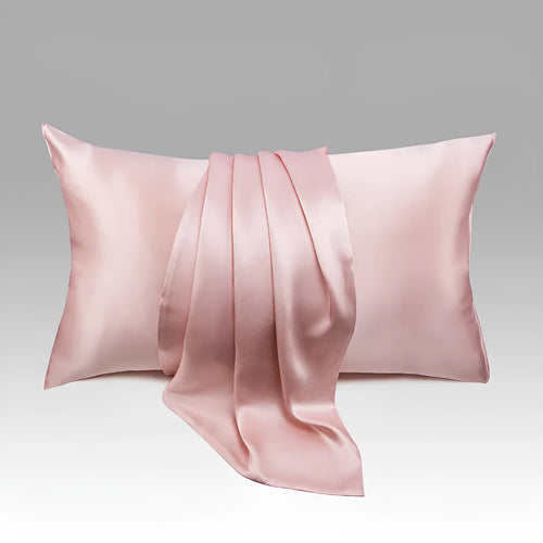 19 momme mulberry silk pillowcase in dark gray with envelope closure and solid colour finish
