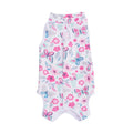 Polyester cat surgical recovery suit with Velcro fastenings in a printed design, sizes S M L XL.
