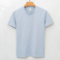 Men's solid colour short sleeve antibacterial quick-dry t-shirt on a hanger.