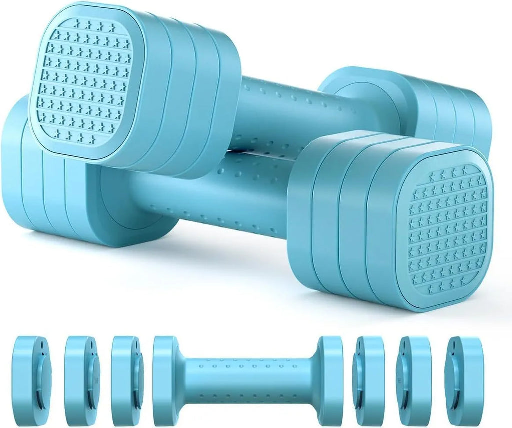 Detachable dumbbell set for women in pink colour with adjustable weight design