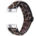 Adjustable printed elastic replacement watch strap for Fitbit Charge 6 in multiple colour options.