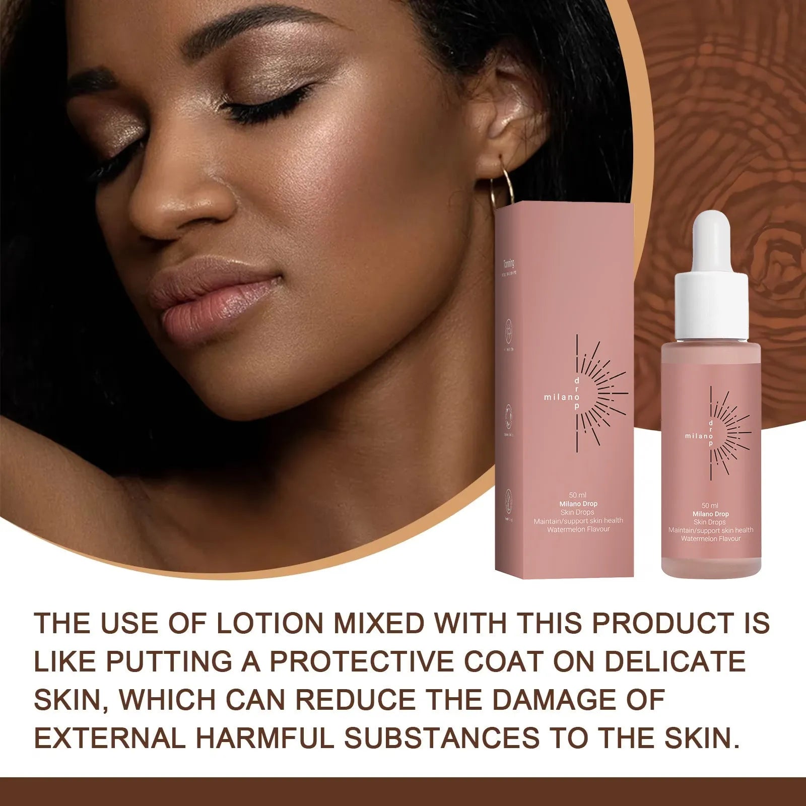 50ml dark bronzer self tanning serum drops in mi Lian colour box version for face body