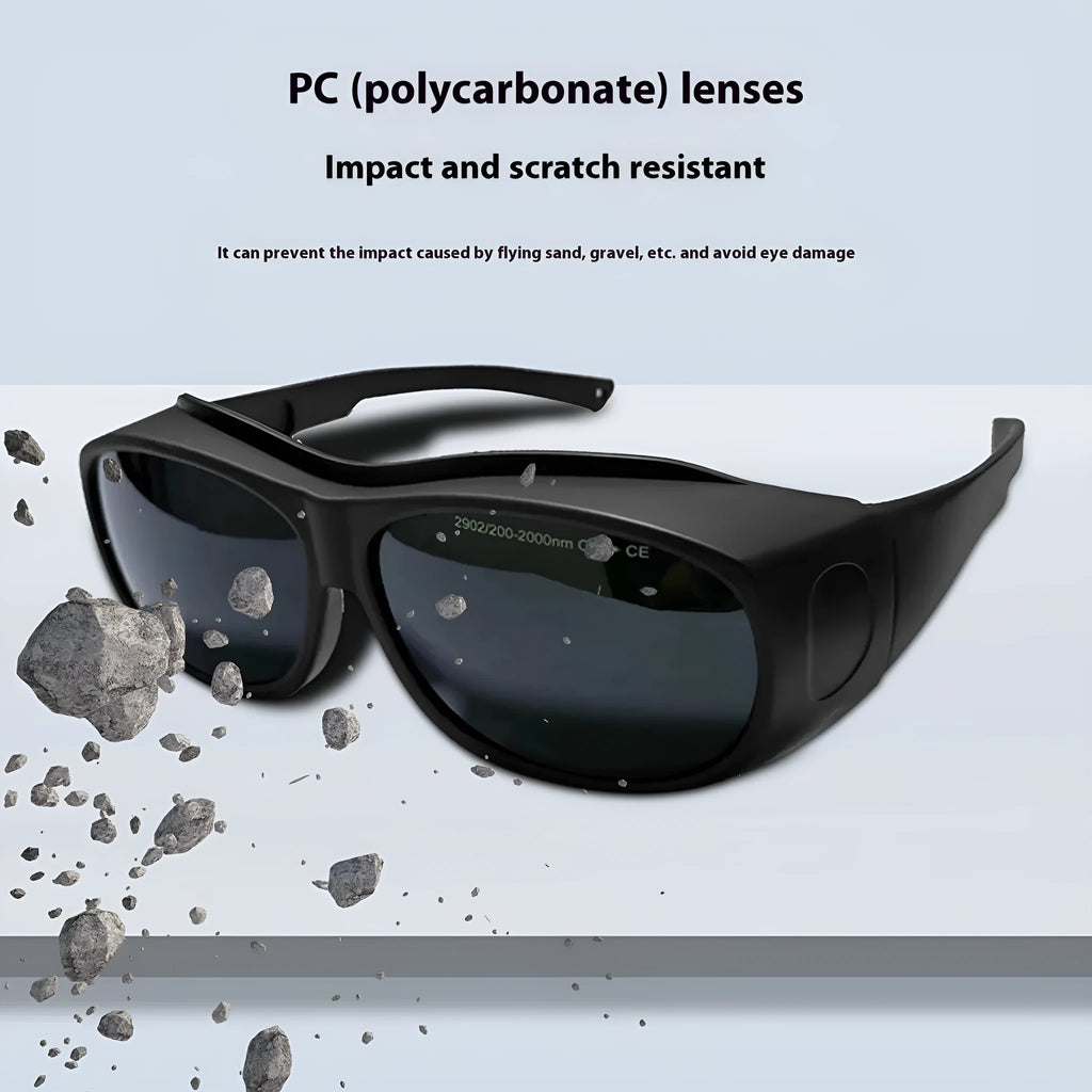 200-2000nm laser protection goggles with polycarbonate construction for welding and photon treatments