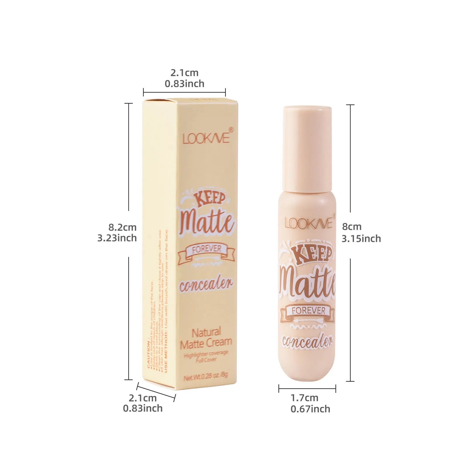 LK57C liquid concealer pen 8g in six shades Ivory to Honey