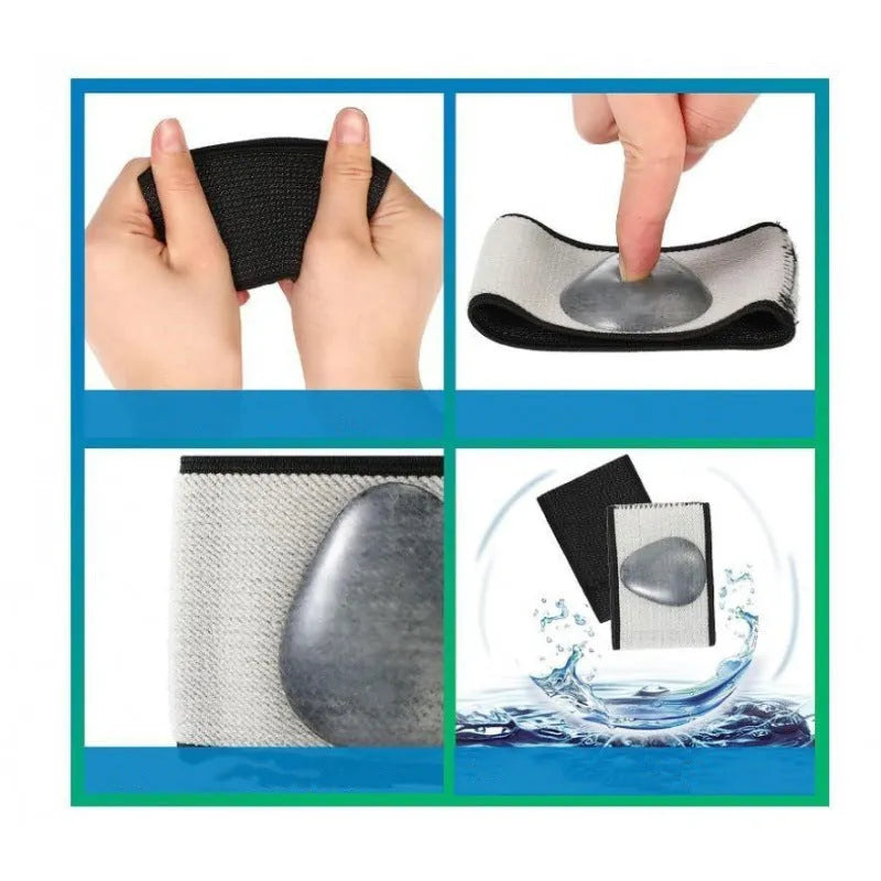 Flat foot support bandage with elastic arch support and heart pad design