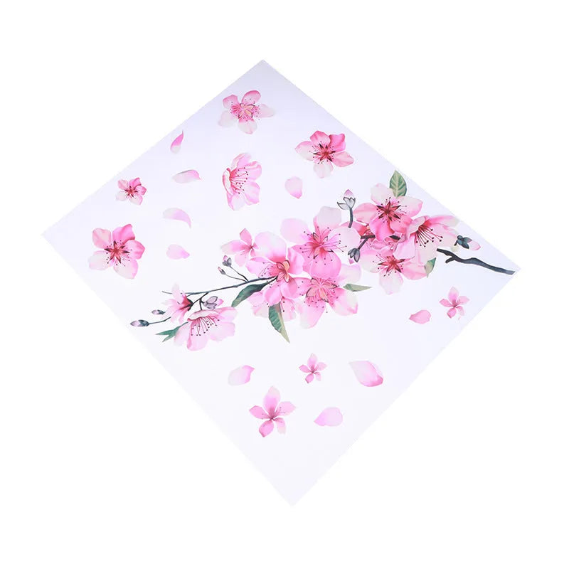 Cherry blossom flower pattern car sticker in two size options on PVC vinyl.