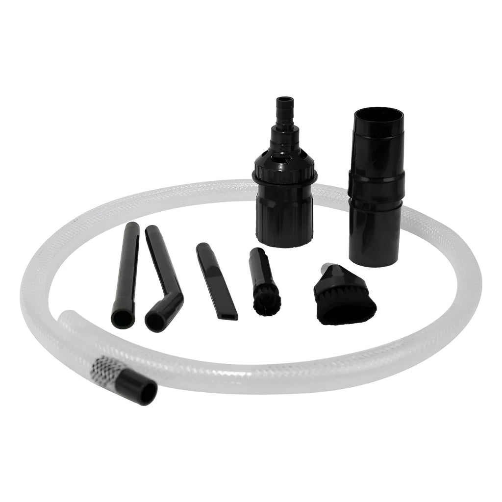 Eight-piece vacuum cleaner suction head set with tool accessories for small area cleaning