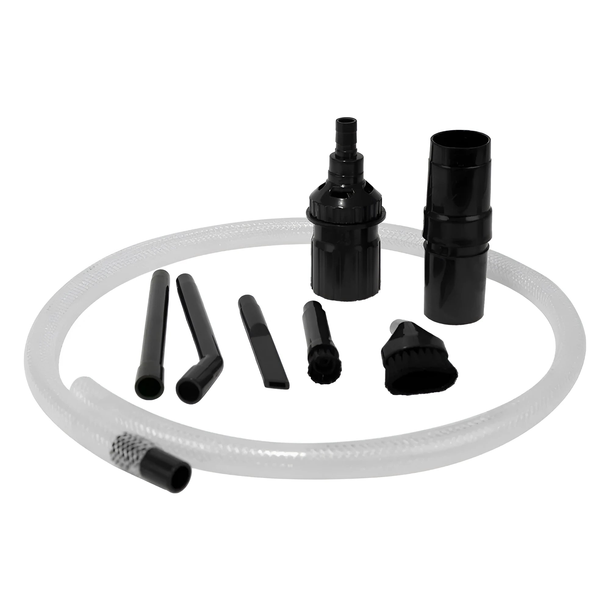 Eight-piece vacuum cleaner suction head set with tool accessories for small area cleaning