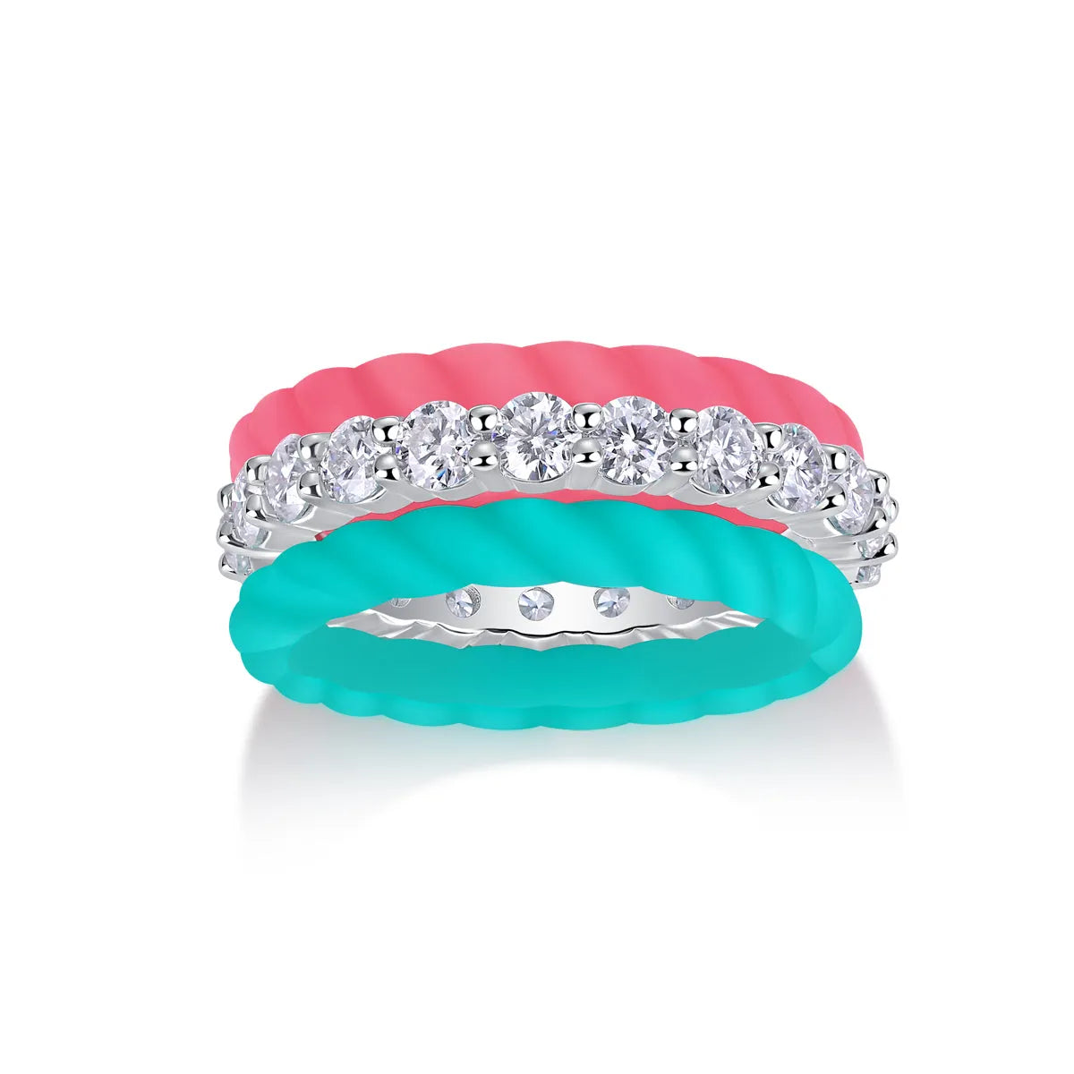 Dreamy Halo moissanite wedding ring set in S925 silver with platinum plating, size 7, gift box packaging