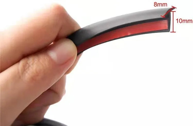 Black TPE rubber seal strip for car door gaps and bumper protection
