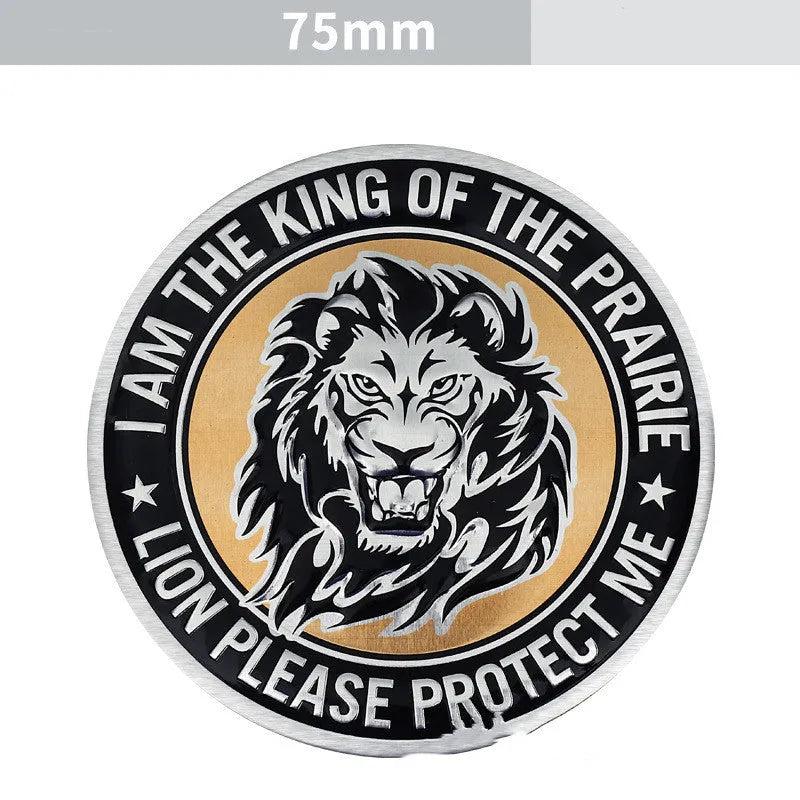 Aluminium car body sticker metal badge for vehicle exterior modification in animal designs