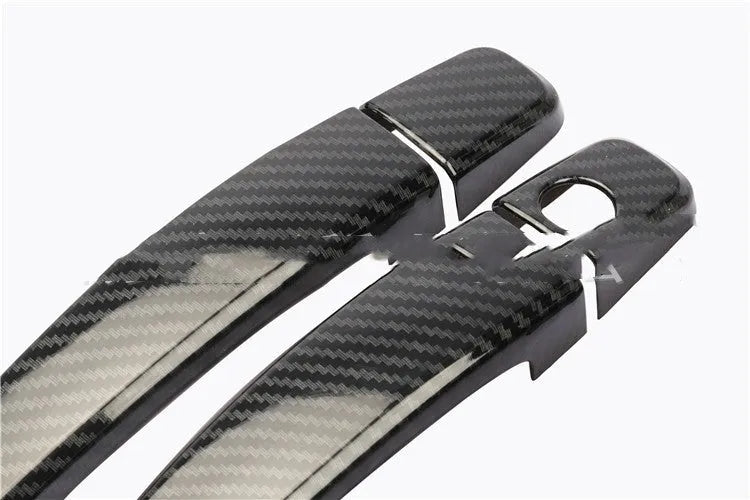 Carbon fibre pattern door handle cover for Opel Vauxhall Astra with classic cruze colour finish