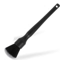 Black car detailing brush with super soft pig hair bristles for automotive interior cleaning