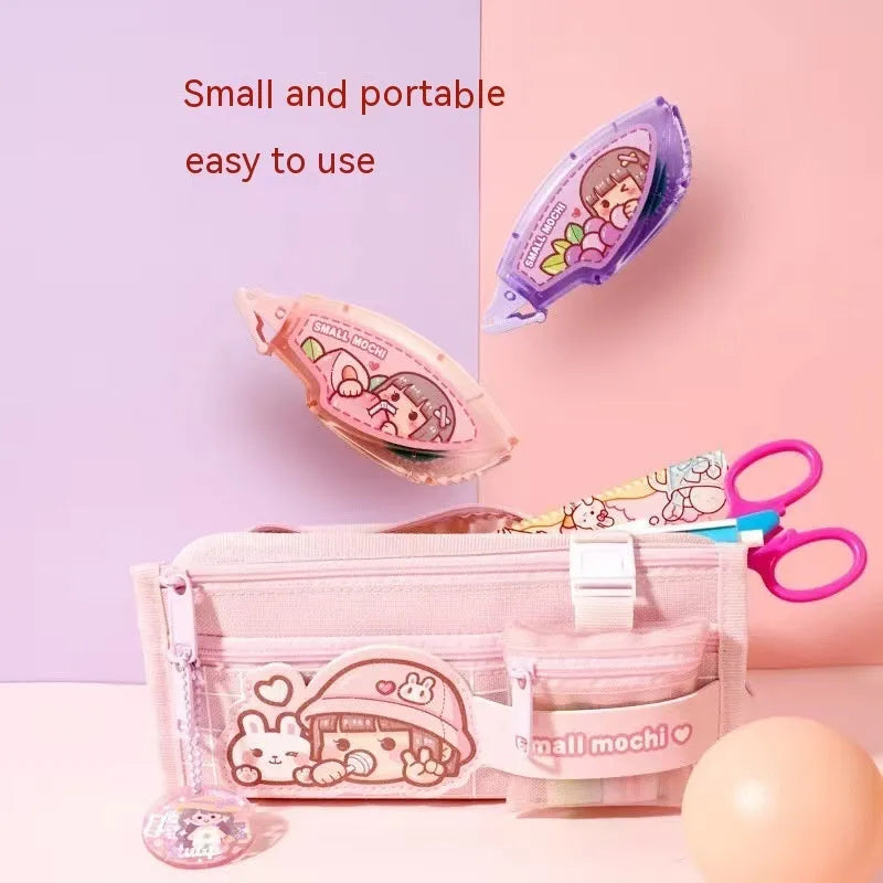 Dotting glue in juice colours: peach, lemon, blueberry, butter, grape, in a cute card pack.