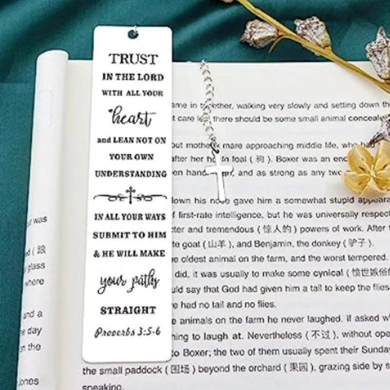 Stainless steel family Bible verse bookmark with European design in CFS5170 steel colour