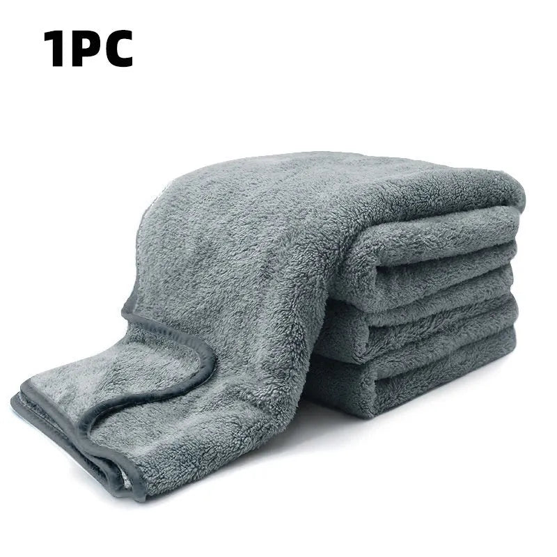 Microfiber car wash towel shown in multiple size options for vehicle cleaning
