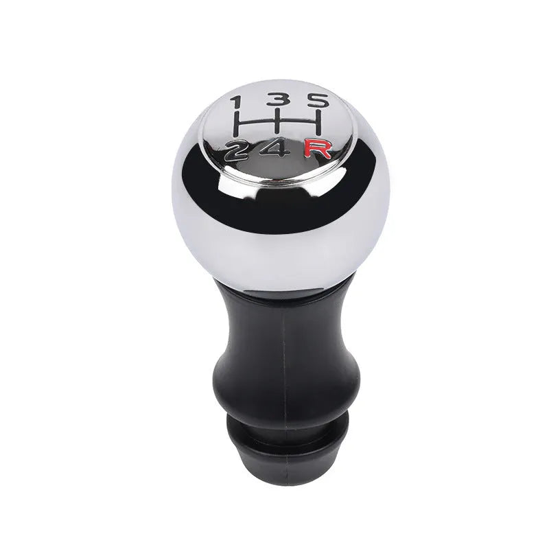 Aluminium alloy and ABS gear knob handball for Peugeot cars, black with red lettering