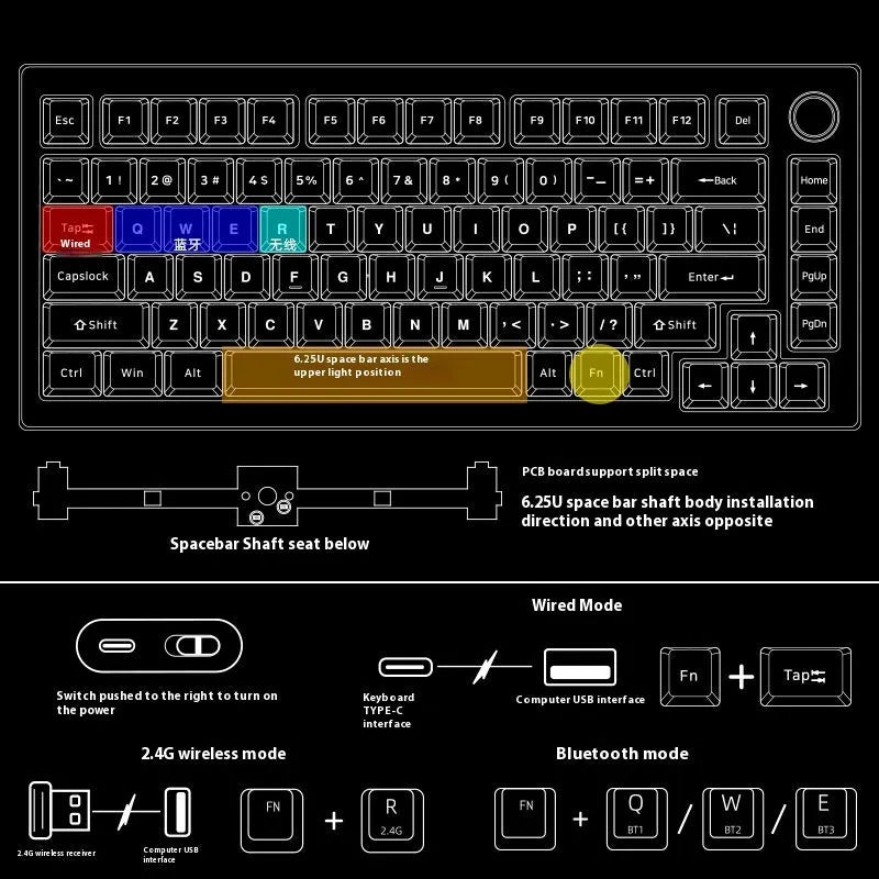 Heiji Snake aluminium mechanical keyboard kit with tools on a desk