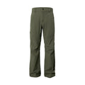 Men's deconstructed trousers with 3D cutting in straight leg style showing Army Green colour option