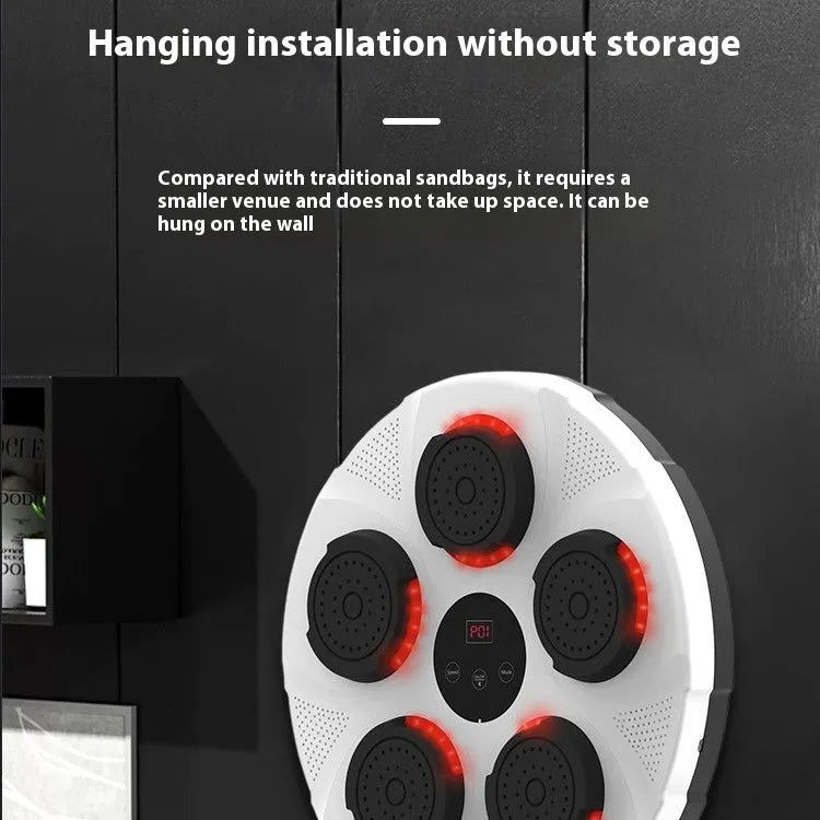 Smart wall-mounted ABS boxing trainer sandbag for martial arts and fitness training.