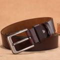 Fashion square head pin buckle jeans strap belt in black and brown colours with alloy buckle