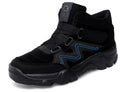 Men's casual shoe in multiple colours including black, brown, and dark grey, shown with size range 39-49.