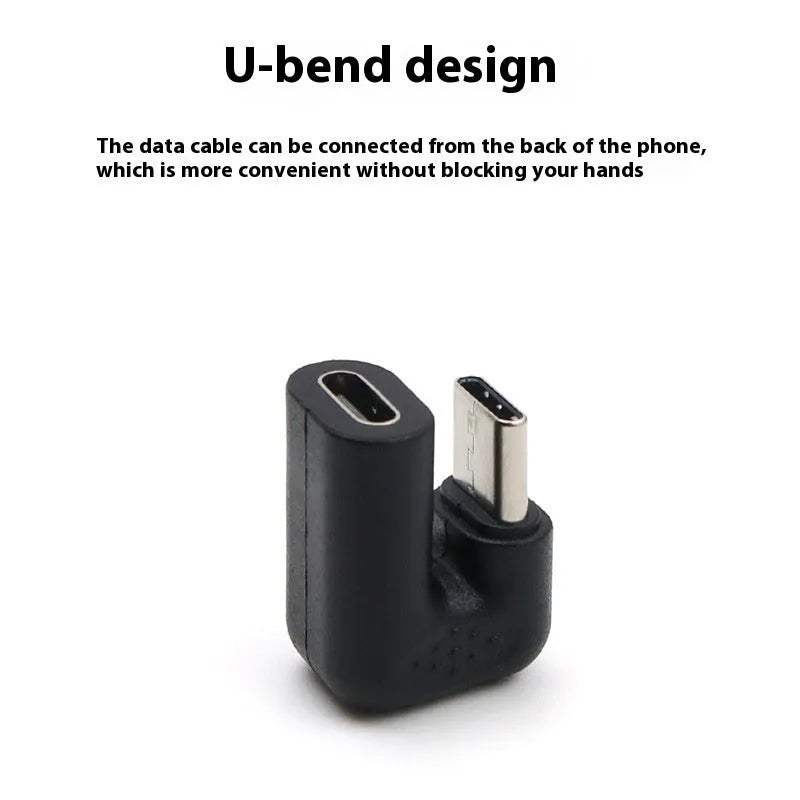 Plastic USB male to female adapter extension cable with U-bend design for mobile devices