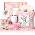Aromatherapy candle and soap bath gift set in a modern plastic case.