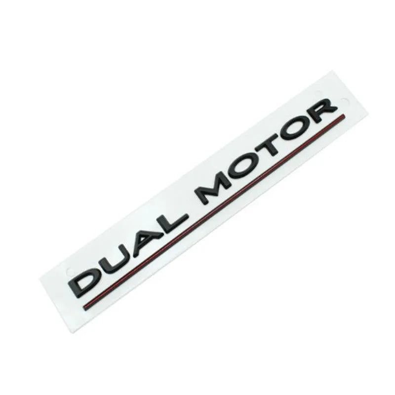 Tesla Model 3 double motor performance bumper decal sticker in ABS plastic