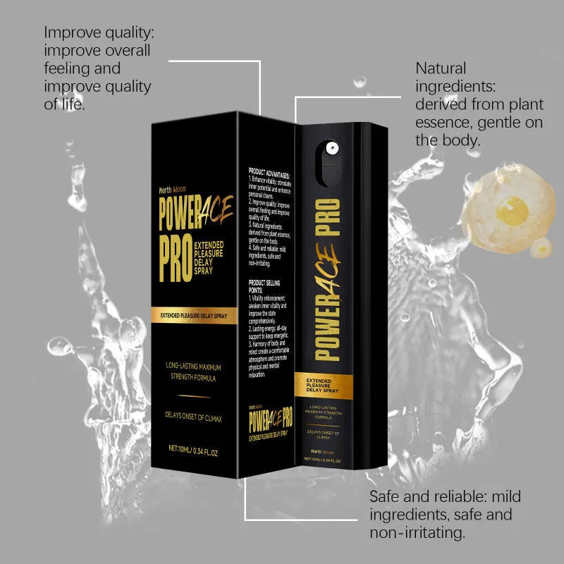 Men's body moisturising spray bottle 10ml capacity with botanical extracts