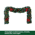Christmas rattan decoration with pine cones and festive bow in European-style design