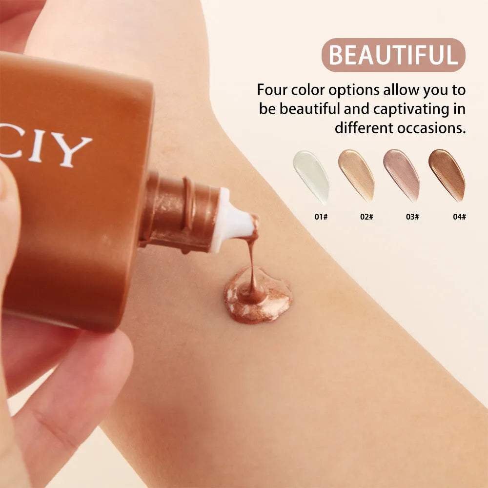 30ml bottle of face and body contouring brightening liquid in cosmetic packaging