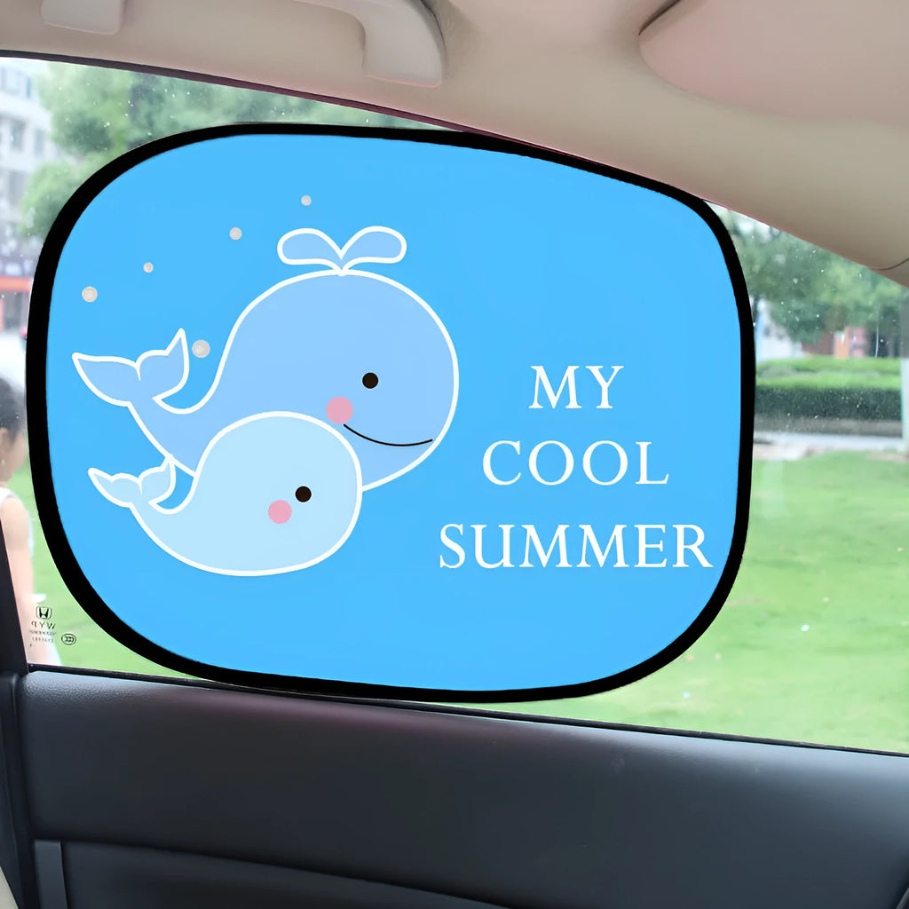 Electrostatic car side window sunshade made from nylon mesh material