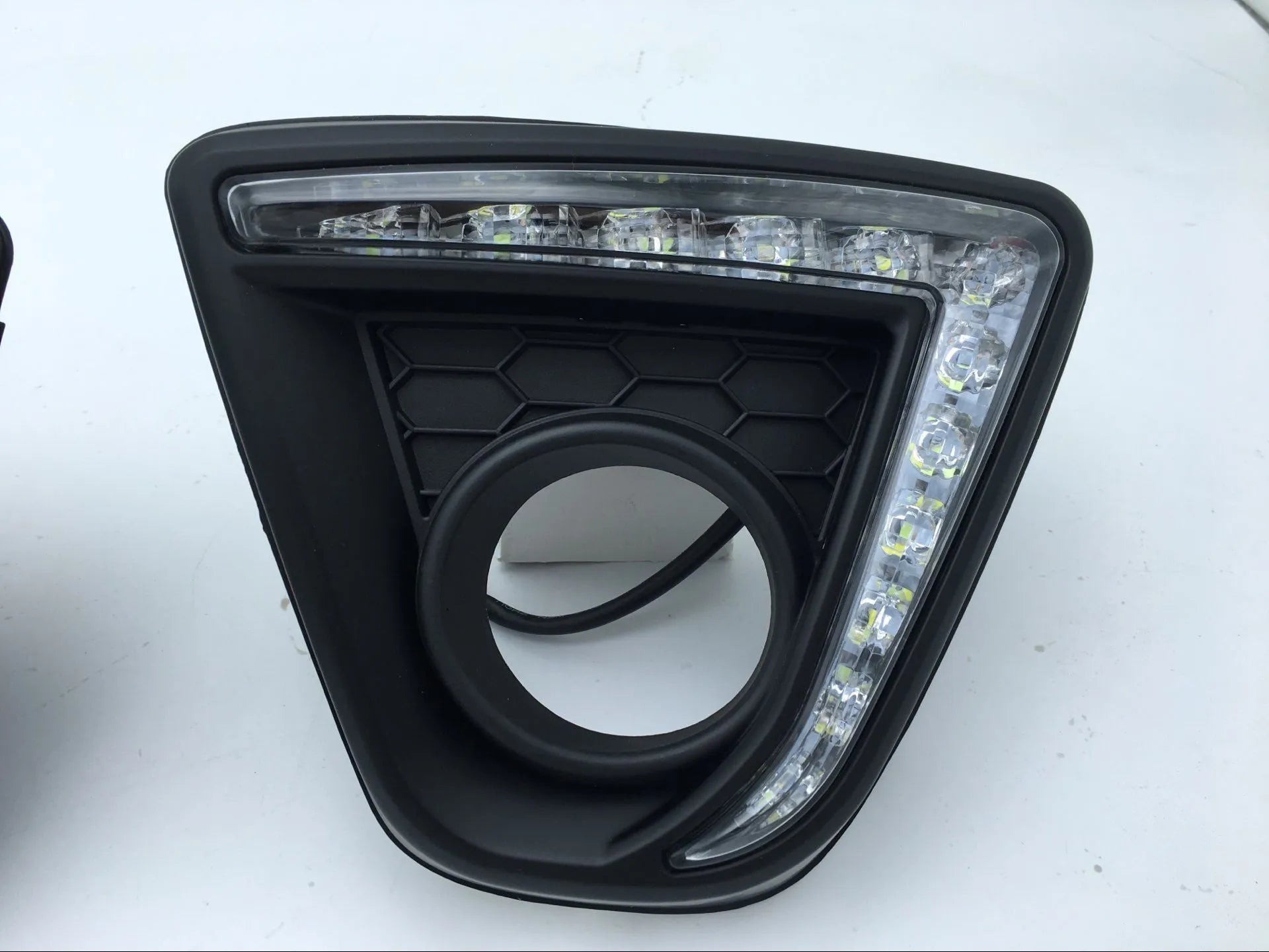 Set of two Mazda CX-5 LED daytime running lights with electroplated housing in various style options.