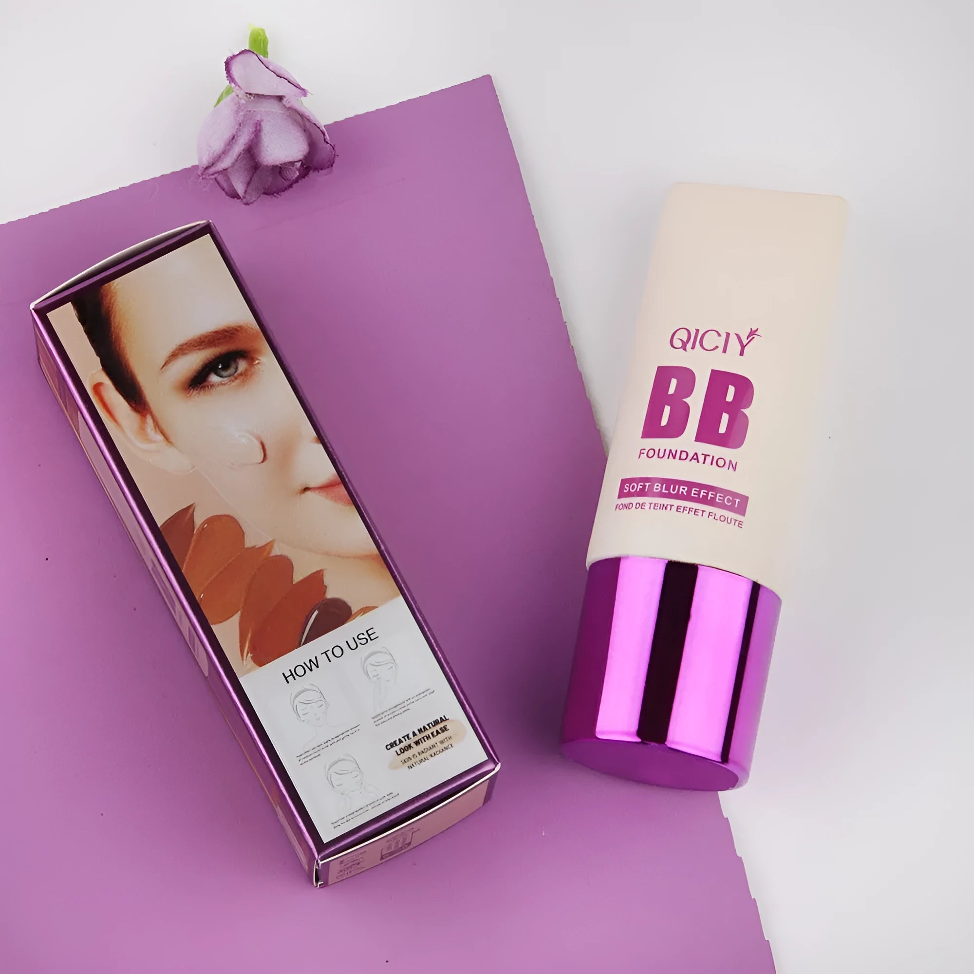 Feeding bottle liquid foundation concealer BB cream in ten shades with brightening formula