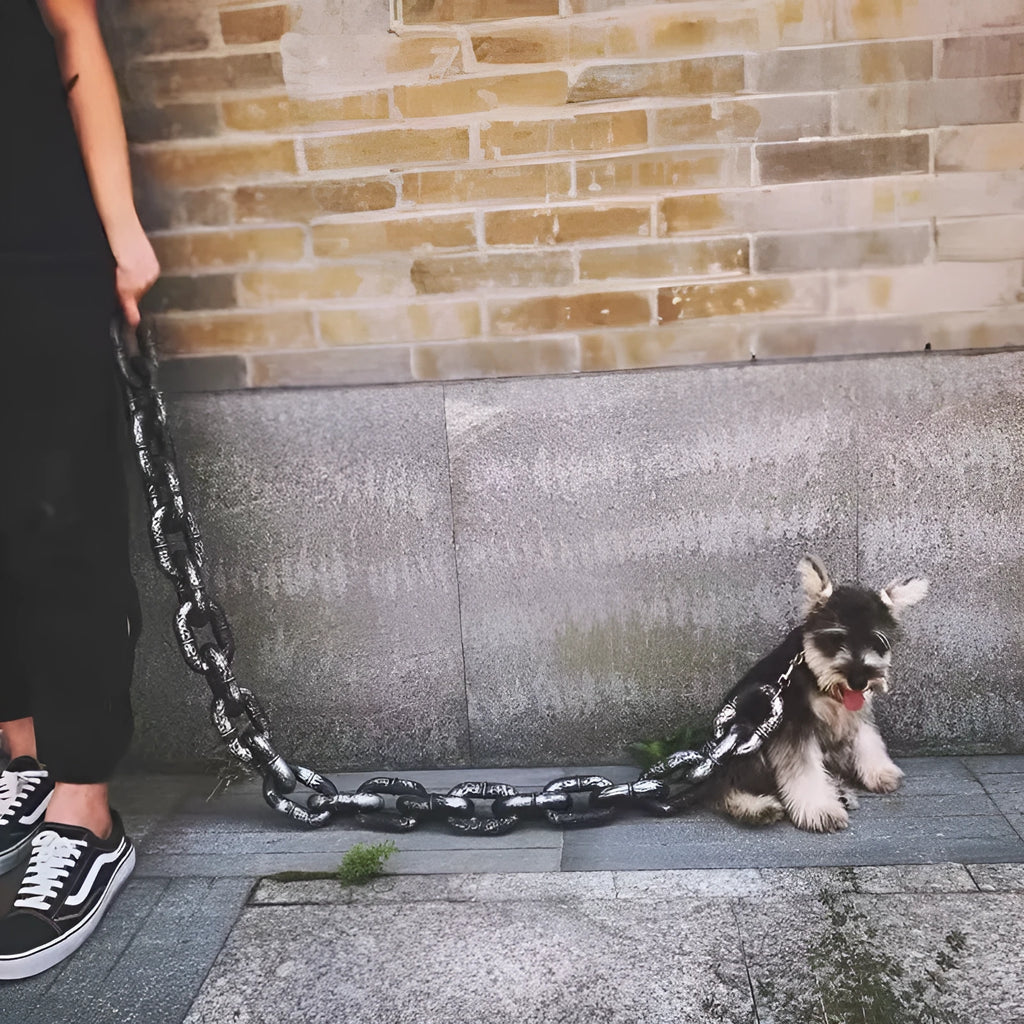 Adjustable polypropylene dog leash prop in bronze, antique silver or black for video production