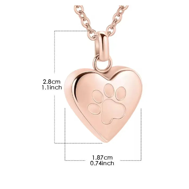Titanium steel heart-shaped cinerary necklace with openable pendant in five colour variations