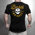 Black gold cotton moisture wicking short sleeve round neck T-shirt for men